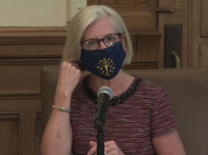 Box wearing mask